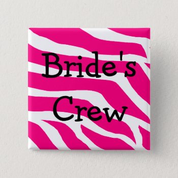Brides Crew Bachelorette Party Bridesmaid Button by HolidayZazzle at Zazzle