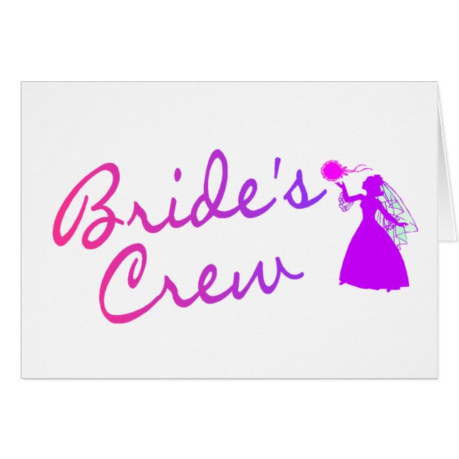 Brides Crew (Bride) Cards (Front Horizontal)
