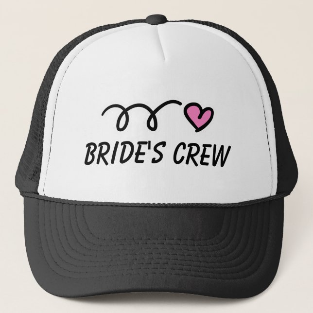 Bride's Crew party hat for wedding or bachelorette (Front)