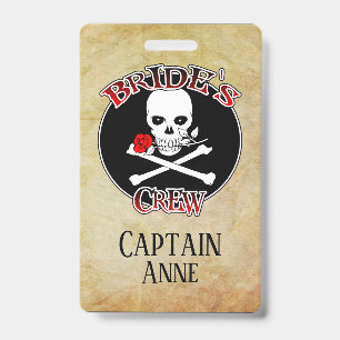 Bride's Crew Personalized Badge