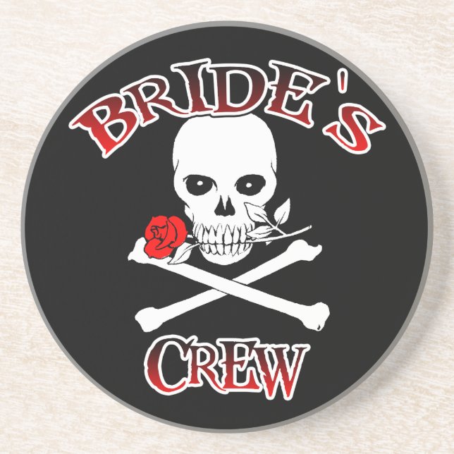 Bride's Crew Sandstone Coaster (Front)