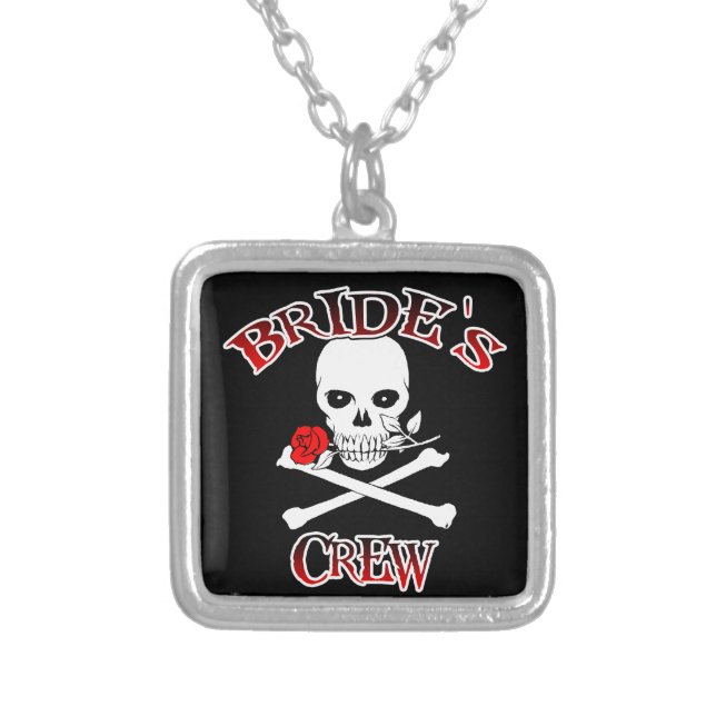 Bride's Crew Silver Plated Necklace (Front)