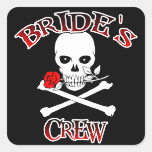 Bride's Crew Square Sticker