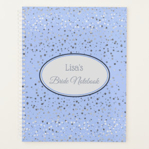 Brides Custom Wedding Planner Notebook-Blue