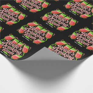 Bride's Drinking Team Bachelorette Party Design Wrapping Paper