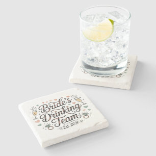 Brides Drinking Team Stone Coaster