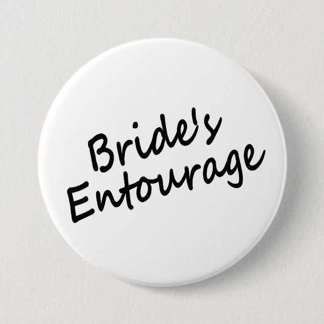 Bride's Entourage Button (Front)