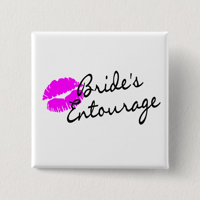 Brides Entourage (Kiss) Button (Front)