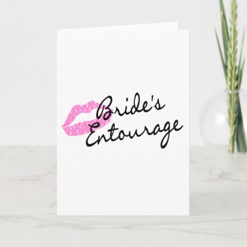 Brides Entourage Lips Invitation