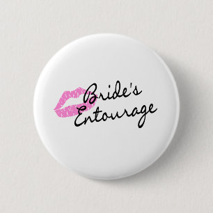 Brides Entourage Lips Pinback Button