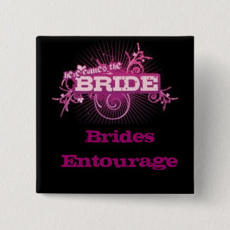 Brides Entourage Square Pin (BLACK & PINK)