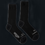 Brides Father Quote Personal Wedding Father of the Socks<br><div class="desc">Father of the Bride loving quote  personal wedding socks.
The name is easily changed for your own personal wedding socks.
Elegant black with white text.</div>