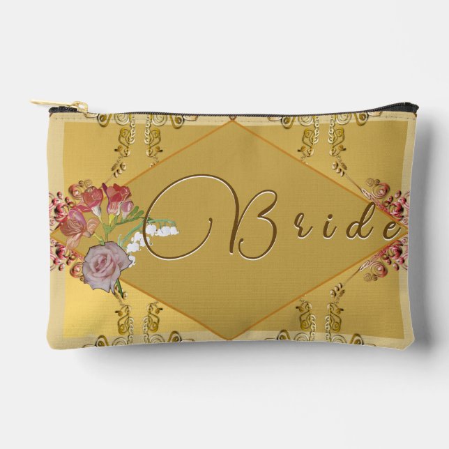 Bride's Floral Print Cut Sew Bag (Front)