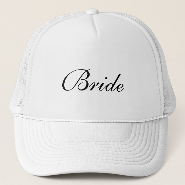 Bride's Formal Black and White Cap (Front)