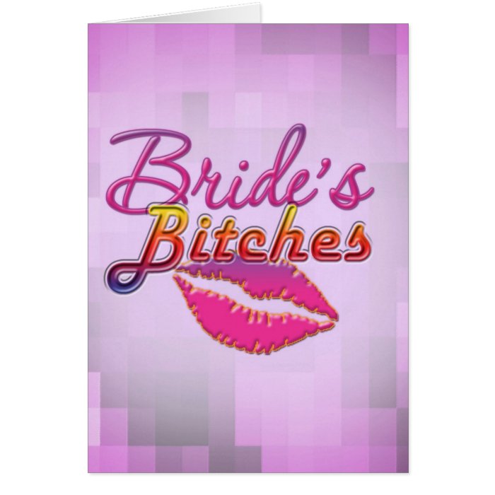 brides friends bachelorette party bride bridesmaid greeting card