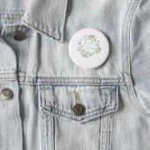 Bride's Gang Bridal Party Cute Floral Button (In Situ)