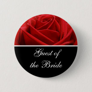 Bride's Guest Wedding Reception Identification Pinback Button