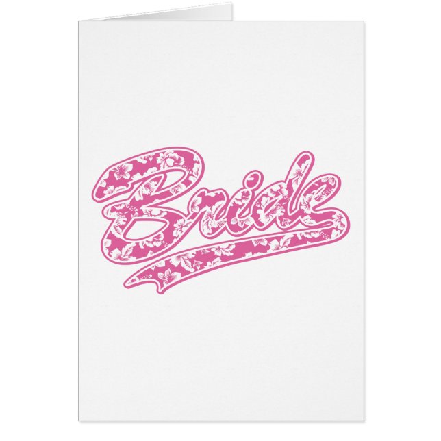 Bride's Hawaiian Flower Cards (Front)