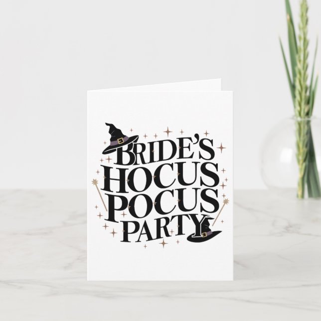 Bride's Hocus Pocus Party Chelorette Halloween 1  Card (Front)