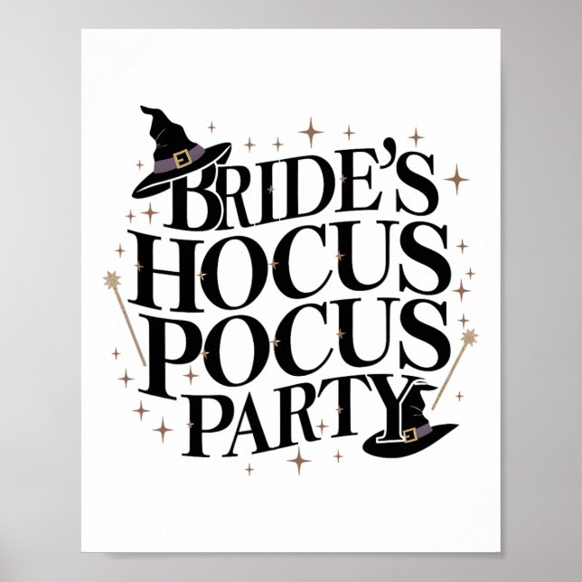 Bride's Hocus Pocus Party Chelorette Halloween 1  Poster (Front)