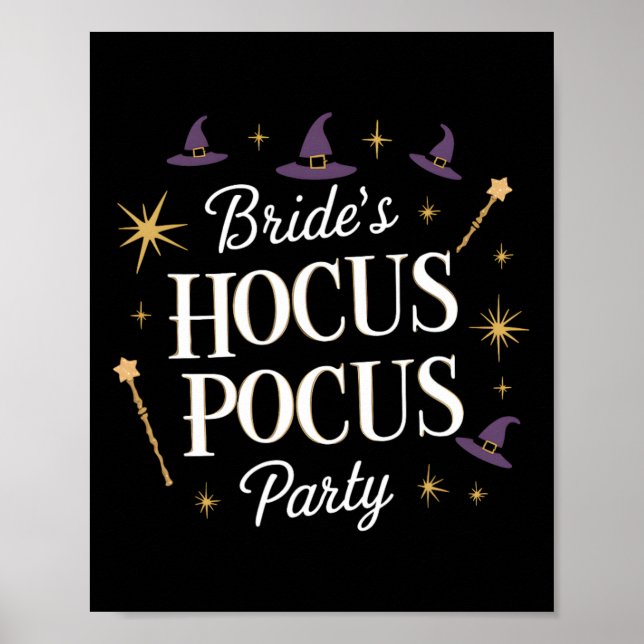 Bride's Hocus Pocus Party Chelorette Halloween  Poster (Front)