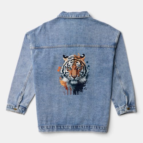 Brides jacket with watercolor tiger image