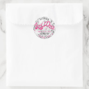 Bride's Last Disco Ball Bachelorette Party Favor Classic Round Sticker