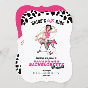 Bride's Last Ride Bachelorette Weekend Party Invitation