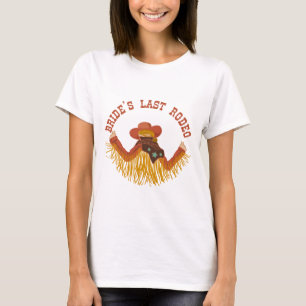 brides last rodeo bachelorette western brown T-Shirt
