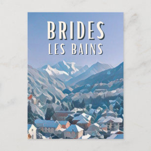 Brides les Bains Ski resort Postcard