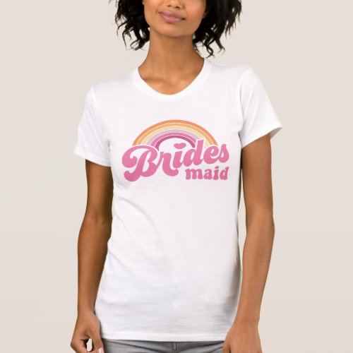 Brides Maid T_Shirt Bachelorette Retro Bride Tee