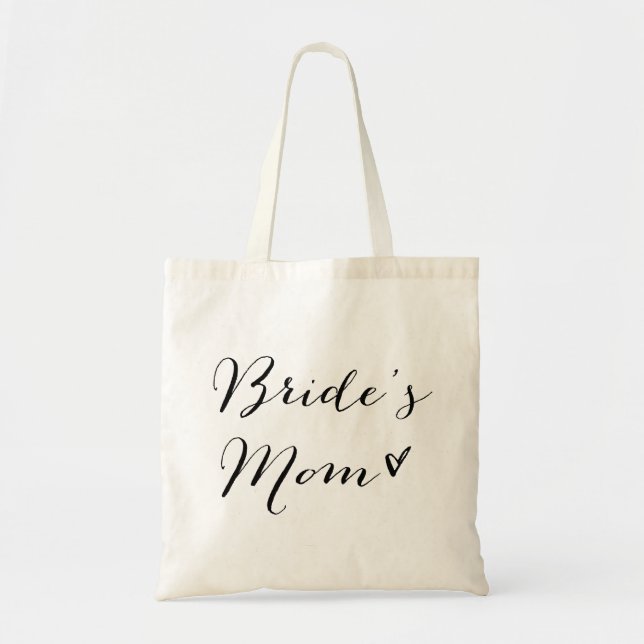 Bride's Mom | Black Modern Calligraphy Bag (Front)