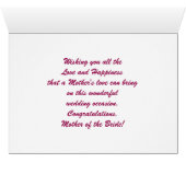 Bride's Mother Hibiscus Cards (Inside Horizontal (Bottom))