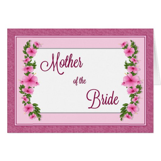 Bride's Mother Hibiscus Cards (Front Horizontal)