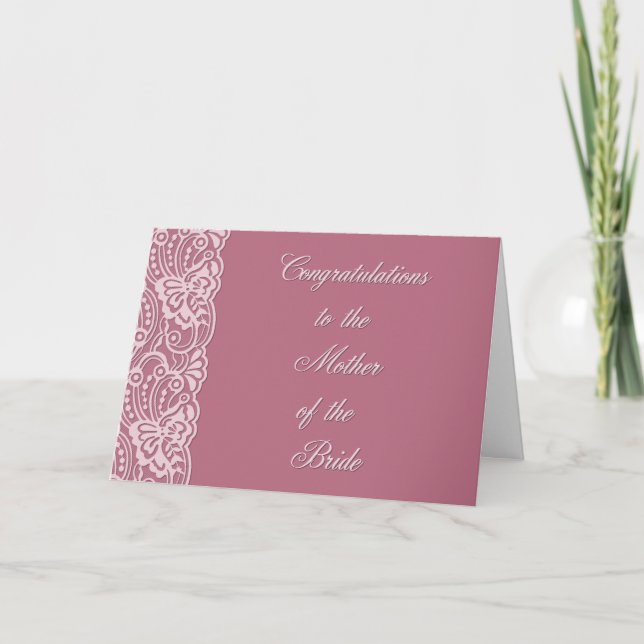 Bride's Mother Lace Card (Front)