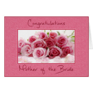 Bride's Mother's Pink Bouquet Cards