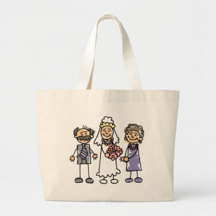Brides Parents Wedding Day Before Ceremony Large Tote Bag