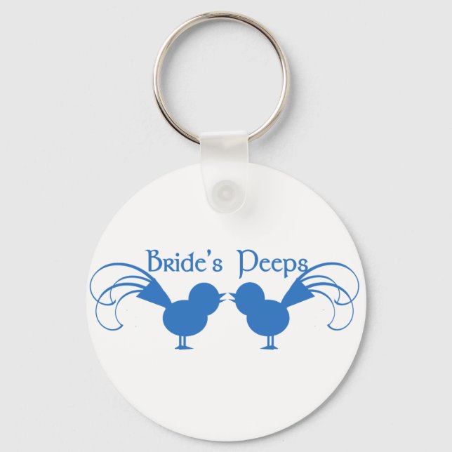 Bride's Peeps/ Blue Keychain (Front)