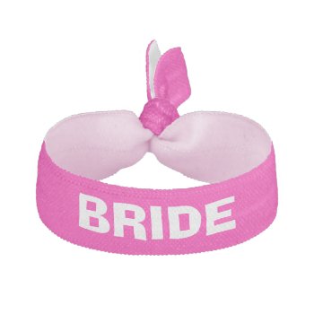 Brides Pink Personalized Hair Tie by customthreadz at Zazzle