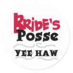 Bride's Posse Classic Round Sticker