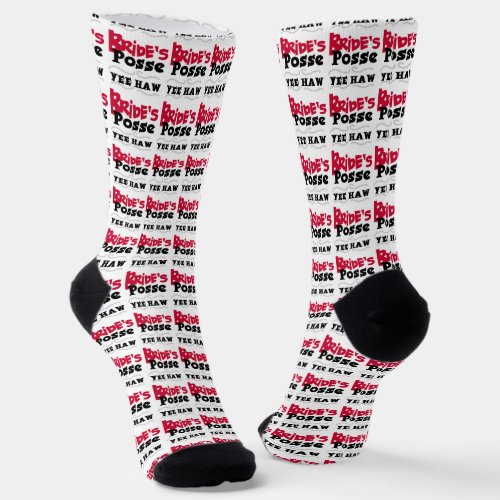 Brides Posse Wedding Bachelorette Party Socks