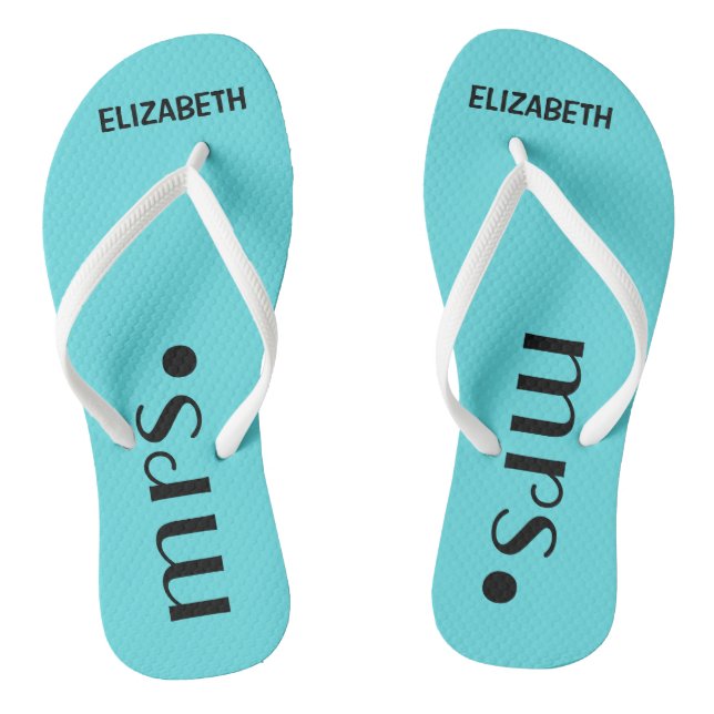 Brides Reception Personalized Flip Flops (Footbed)