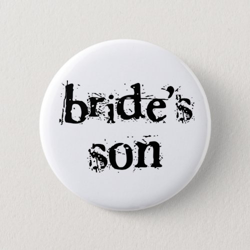 Brides Son Black Text Button