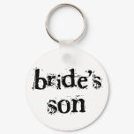 Bride's Son Black Text Keychain