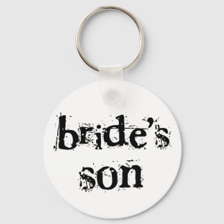 Bride's Son Black Text Keychain
