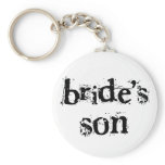 Bride's Son Black Text Keychain