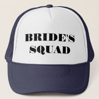 Bride's Squad Bachelorette Party Hatt Trucker Hat by seasidepapercompany at Zazzle