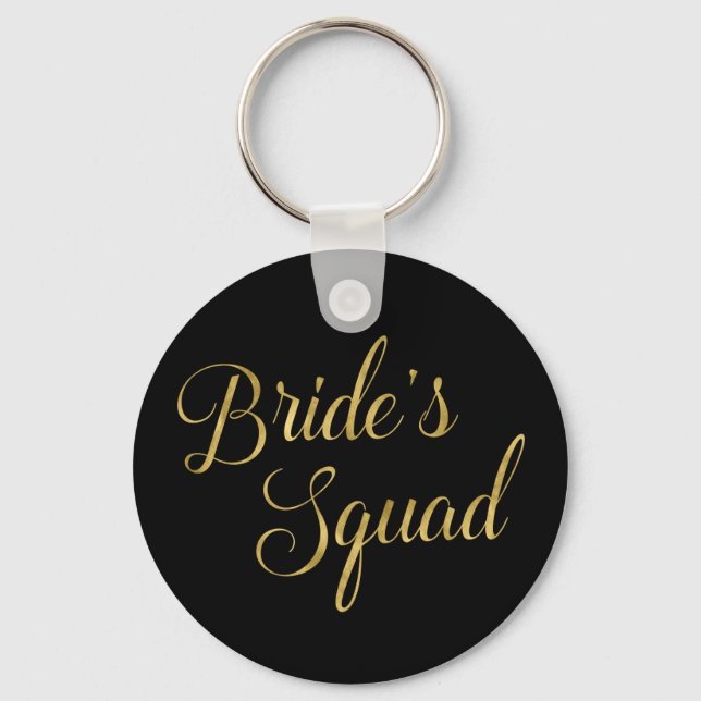 Bride's Squad Bridesmaid Gift Keychain (Front)