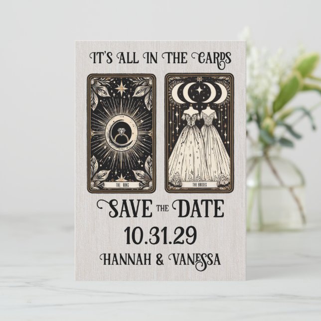 Brides Tarot Save The Date (Standing Front)