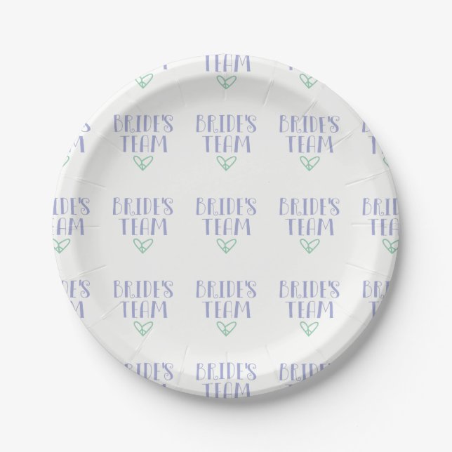 Bride's Team Paper Plates (Front)